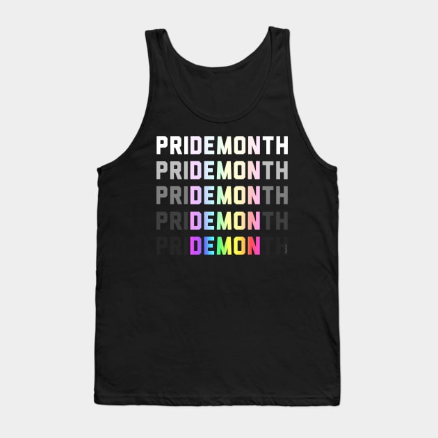 PriDEMONth Rainbow Tank Top by Art by Veya